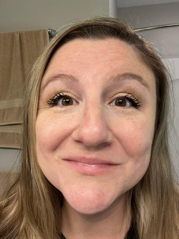 Two coats of Estée Lauder Turbo High Powered Mascara