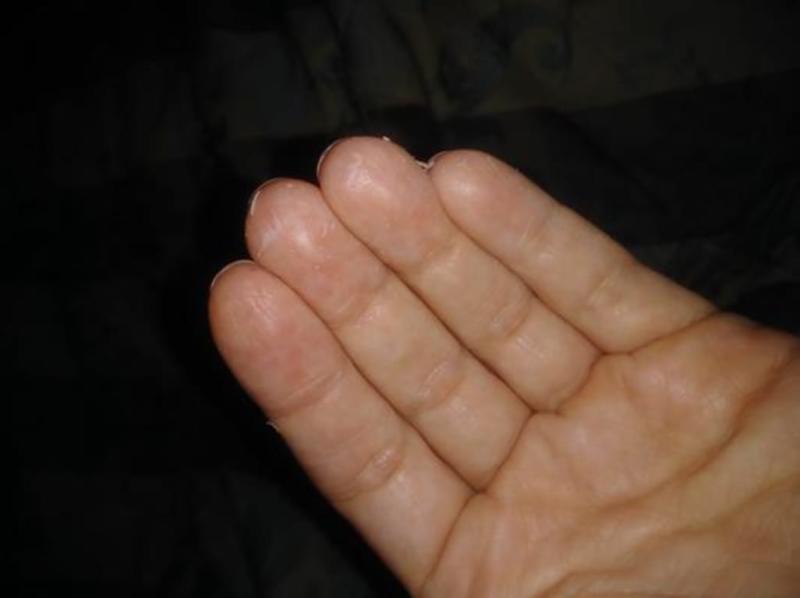 From just one gentle swipe.