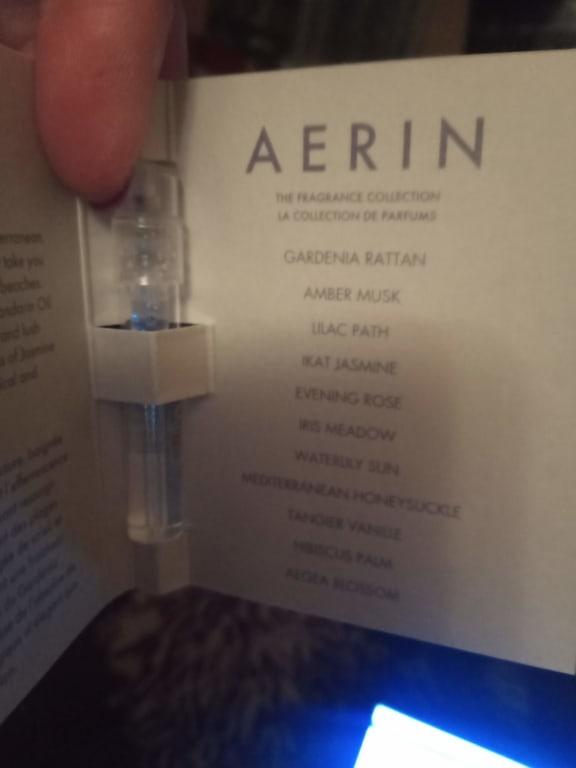 A good sized sample and also lists the lovely list of Aerin floral perfumes