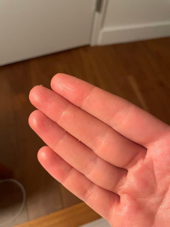 After applying and touching my face.