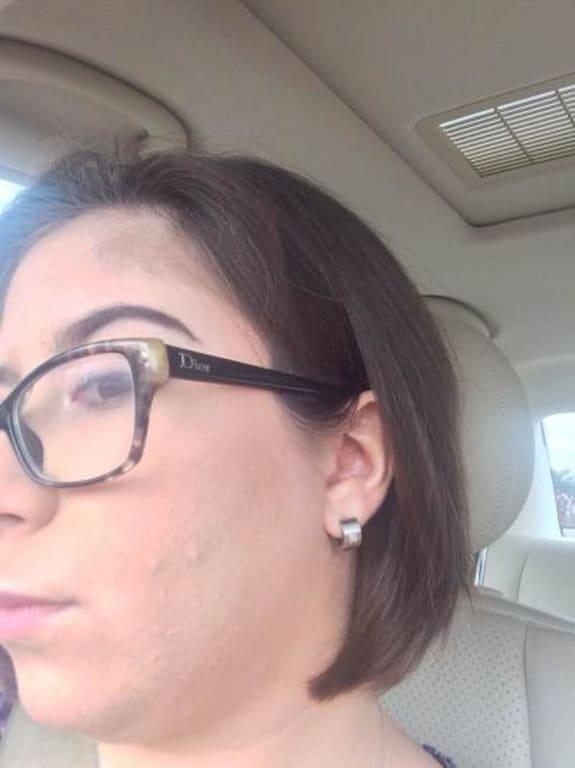 Look towards my ear. Creamy Vanilla is WAY too orange for me and gives a mask-like effect.