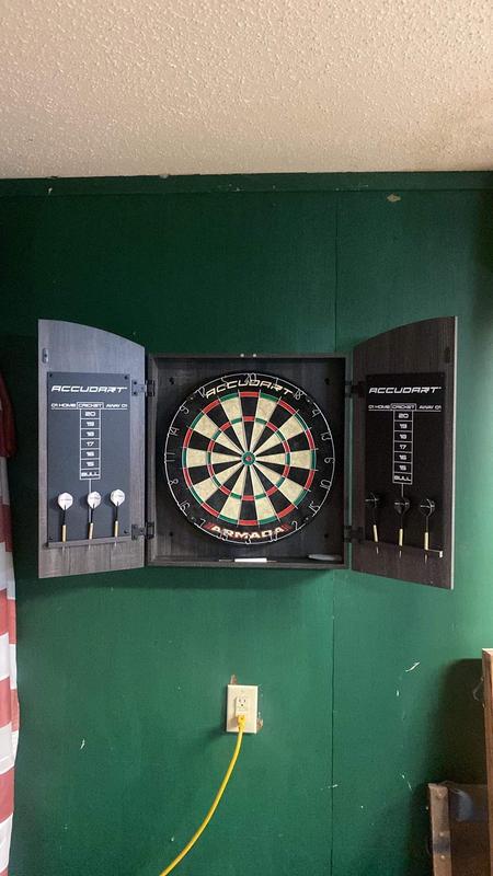 Armada Bristle Dartboard Cabinet Set Escalade Sports