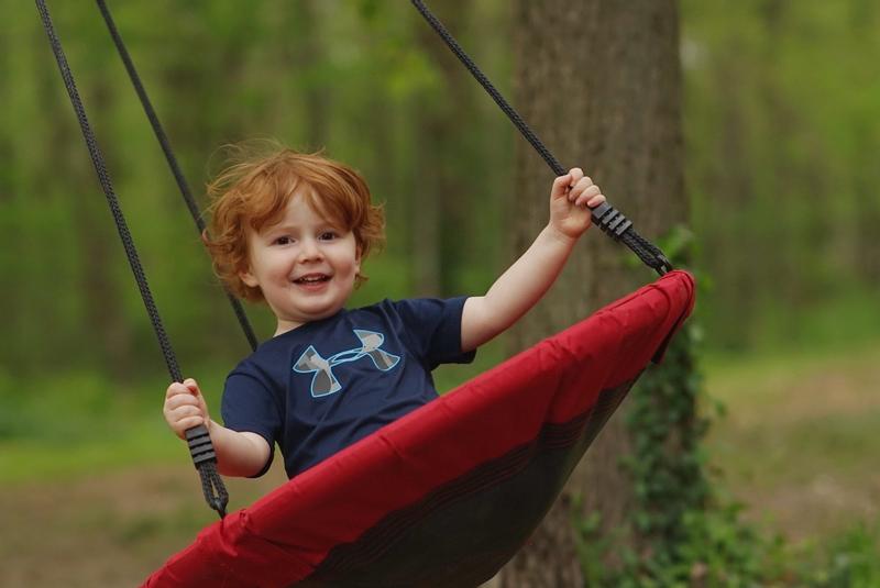 Four-Rope Round Swing - Swings for Backyards | Woodplay