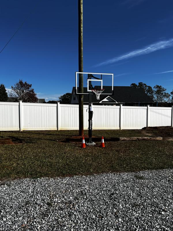 EXIT Polestar Adjustable Basketball Hoop - On Wheels - Green/Black - with  Dark Ring: : Sports & Outdoors