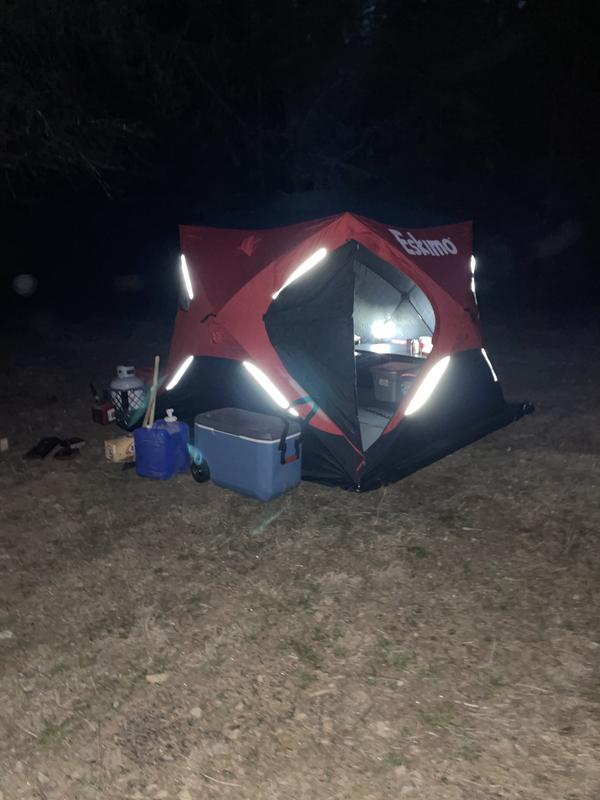 Eskimo FatFish Insulated Pop-up Portable 4-Person Ice Fishing Shelter