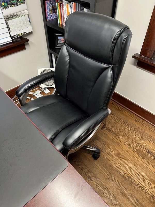 Alera Executive High-Back Leather Office Chair with Coil Spring