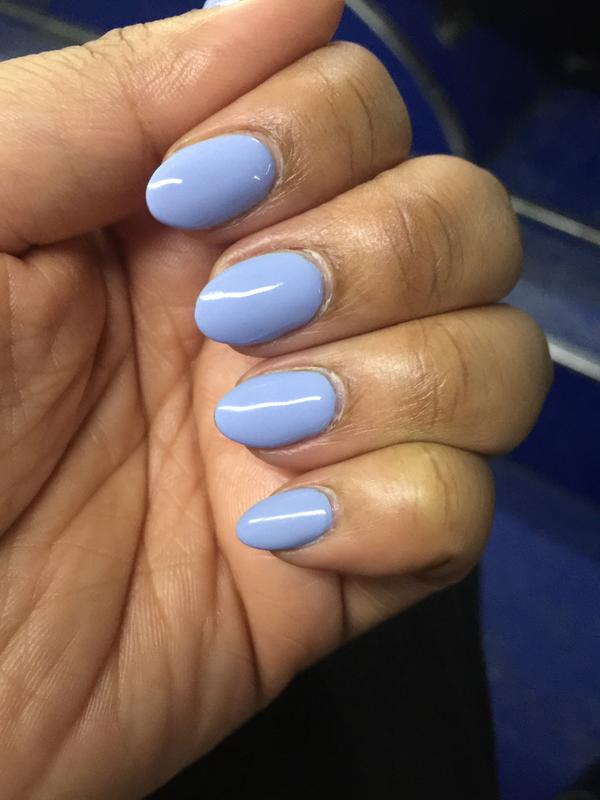 salt water happy - light - essie blue color nail polish & nail