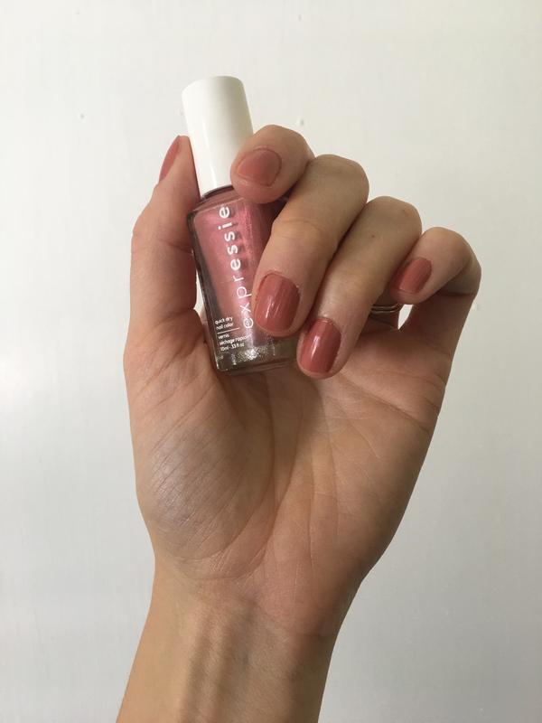 checked in - - pink nude essie polish nail quick dry