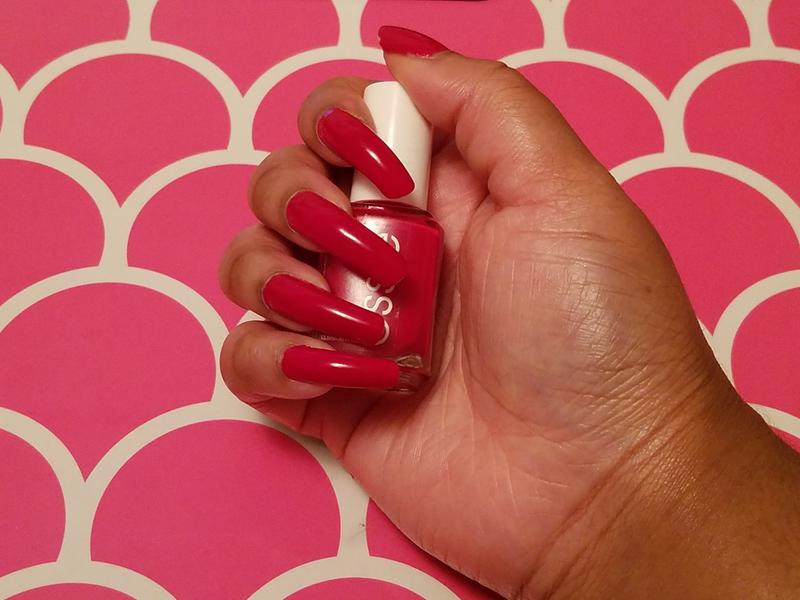 My natural nails (over an inch long) in my favorite shade and a coat of Essie Gel Setter!