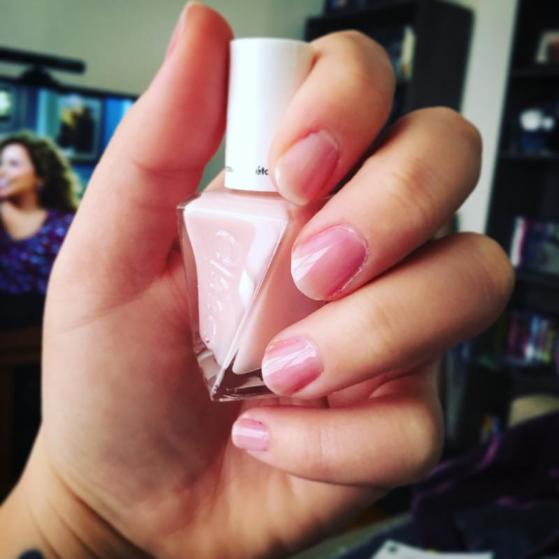 essie gel couture long-lasting nail polish, 8-free vegan, light pink, Inside  Scoop, 0.46 fl oz