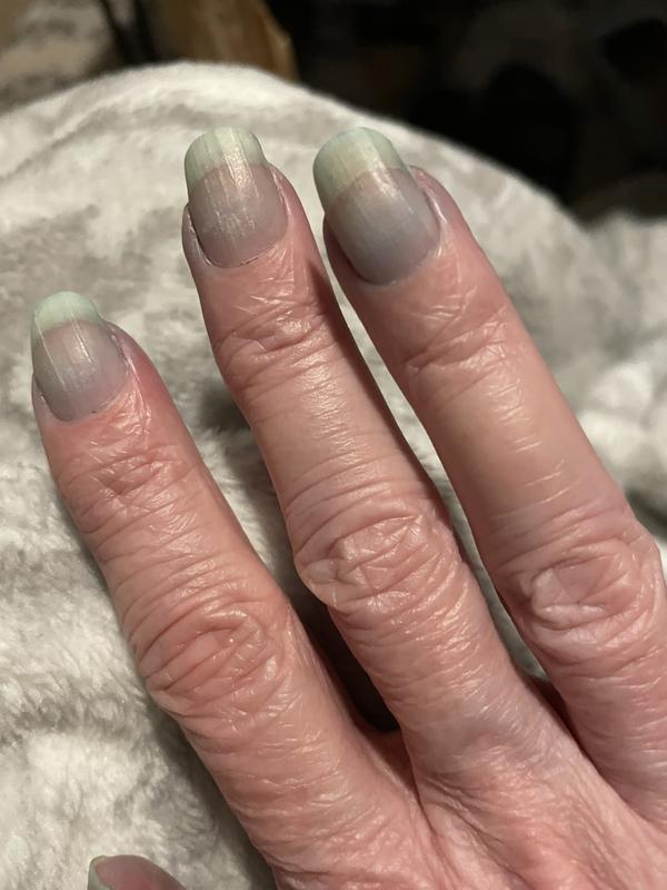 Stained blue nails from Feel The Hype