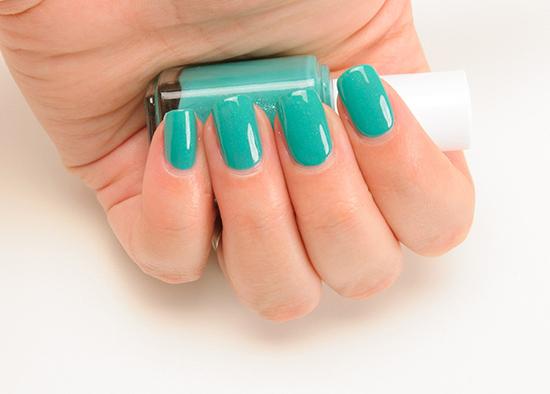 blue green nail polish