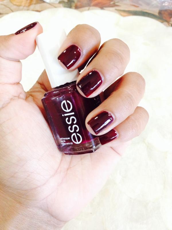 Berry Naughty Creamy Dark Red Nail Polish Color Lacquer Essie