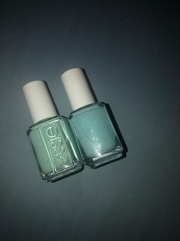 mint - candy apple color polish - nail mint green nail & essie