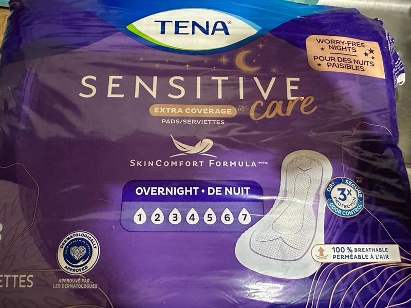 Tena Intimates Extra Coverage Overnight Incontinence Pads For Women, 28 ct  - Pay Less Super Markets