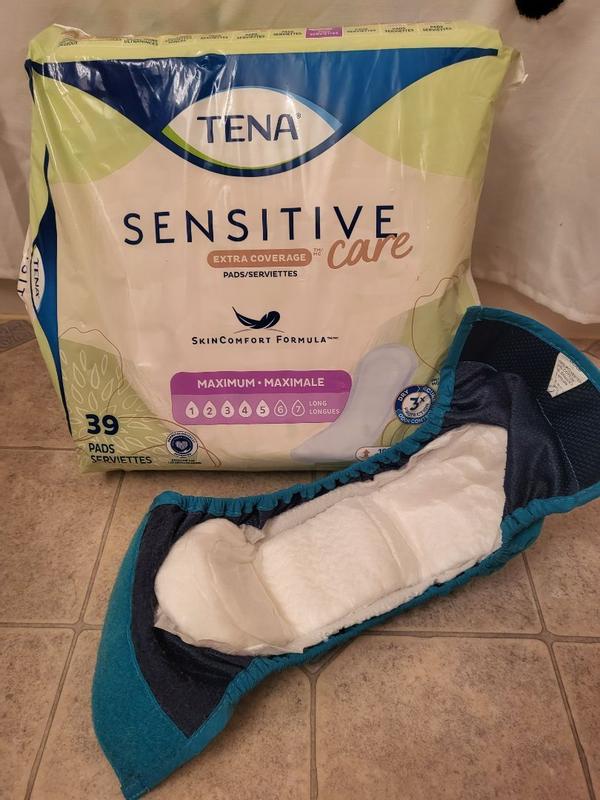 Tena Sensitive Care Extra Coverage Maximum Long Pads, 39 Count - 39 ea