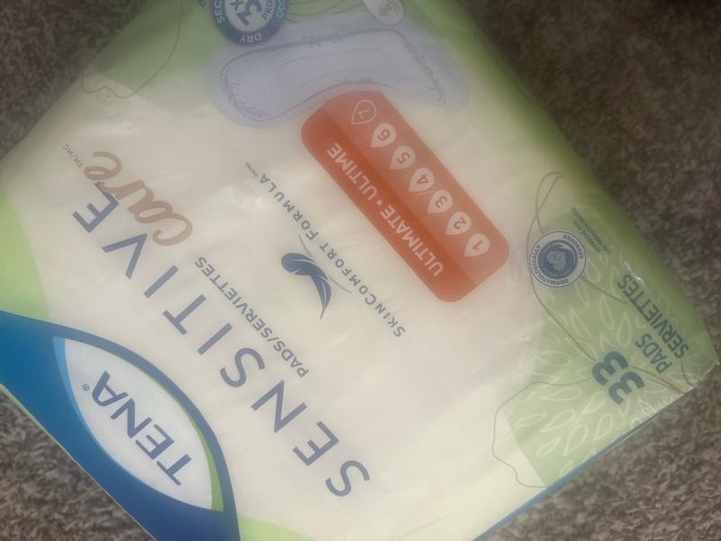 Tena Serenity Sensitive Care Ultimate Absorbency Incontinence Pad For Women  Fresh and Clean