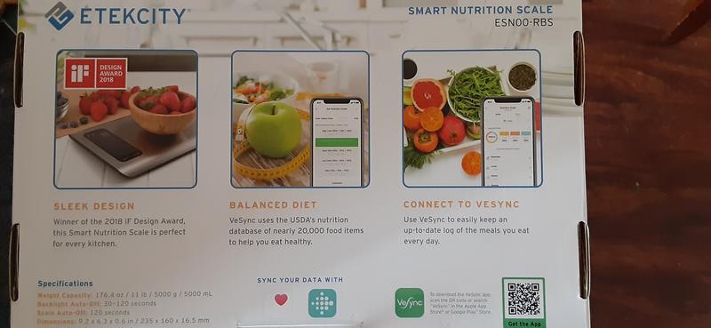 Best Buy: Etekcity Smart Nutrition Scale Silver KAMTNSECSUS0003