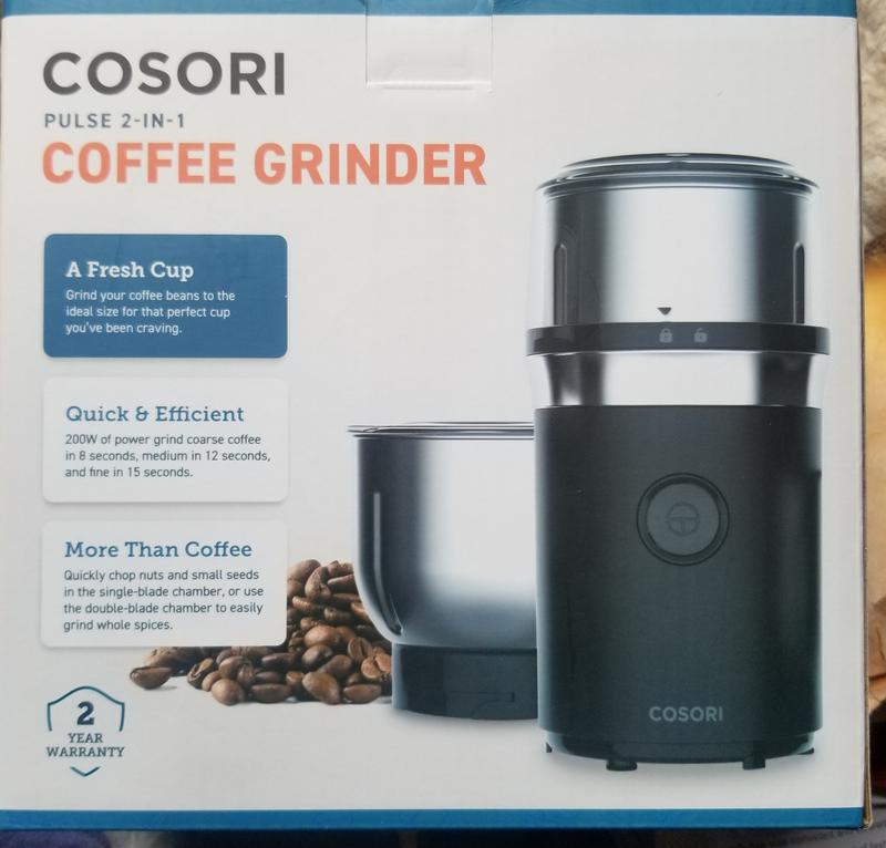 Black COSORI Coffee Grinder Electric, Coffee Beans Grinder