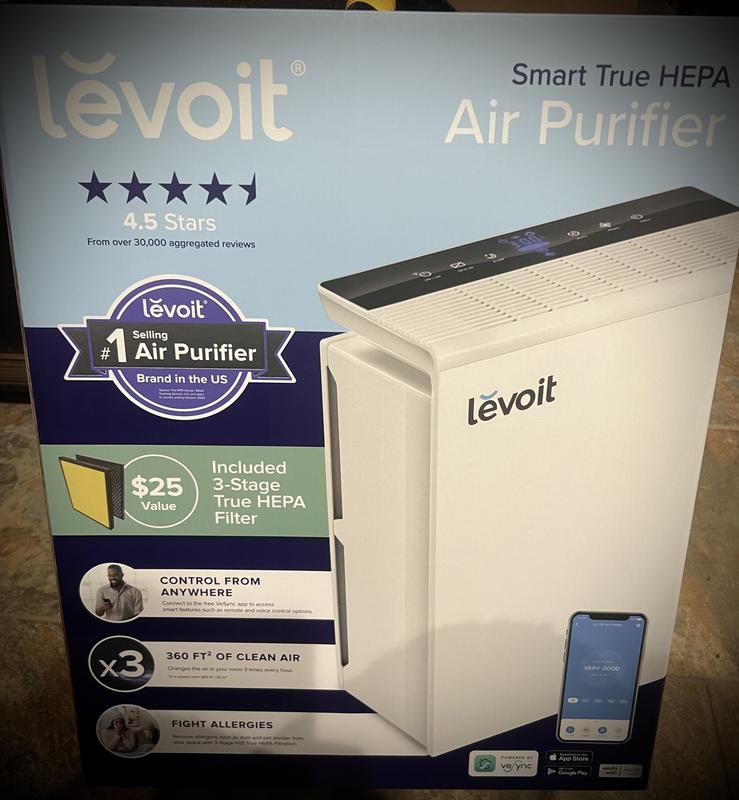 Levoit 4-Speed White True HEPA Air Purifier ENERGY STAR (Covers: 290-sq ft)  in the Air Purifiers department at