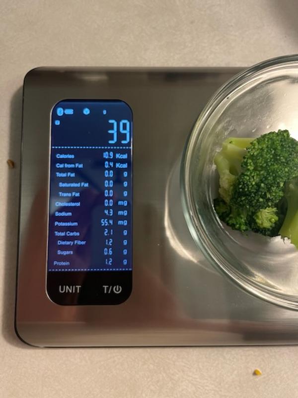 Etekcity Food Kitchen Bowl Scale, Digital Grams and Oz for Cooking, Baking,  Weight Loss, Meal Prep, Shipping, and Dieting, 11lb/5kg, Silver Backlit  Display 