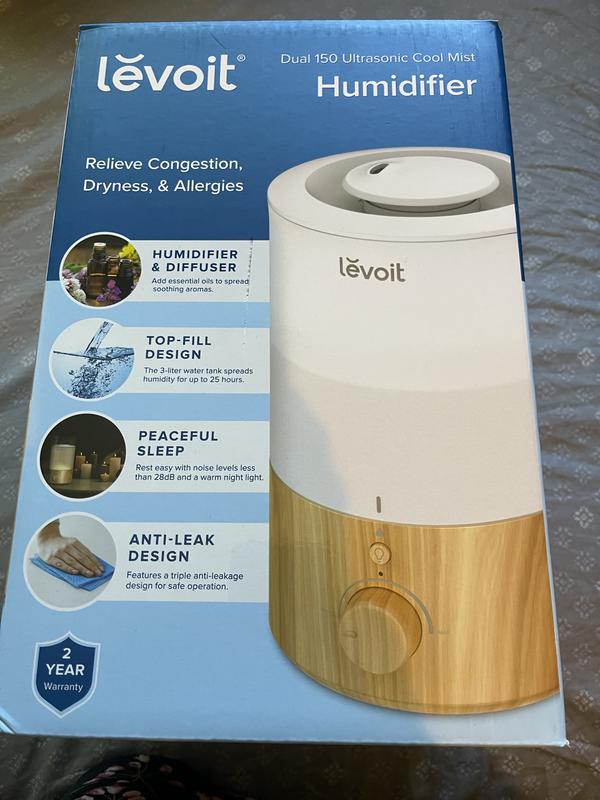 Levoit Ultrasonic Cool Mist 2-in-1 Humidifier and Diffuser (Dual 100) 