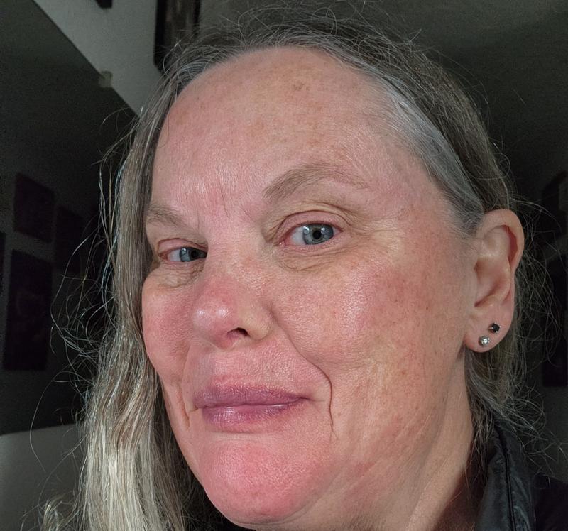 On my face feeling so soft and silky