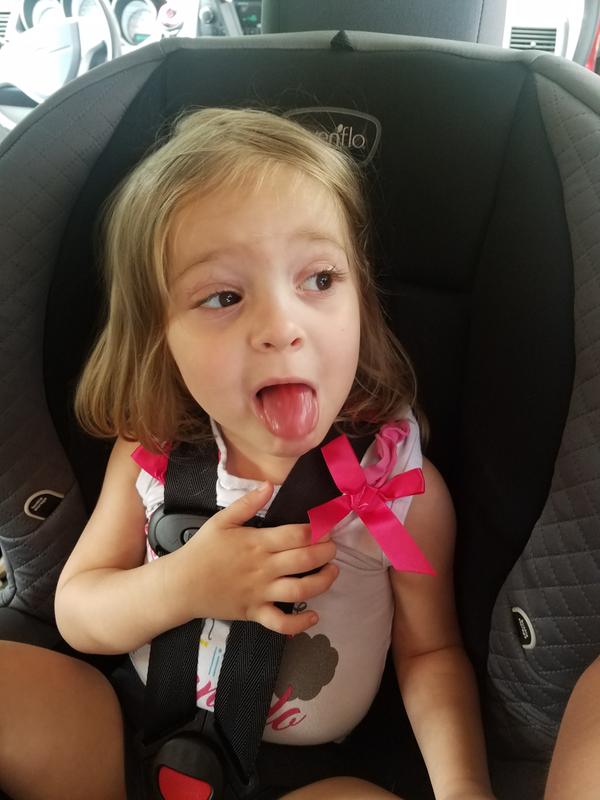 She is loving her new seat!