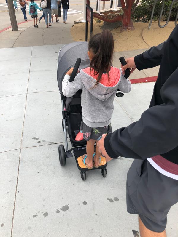 Older, lightweight toddler on board.