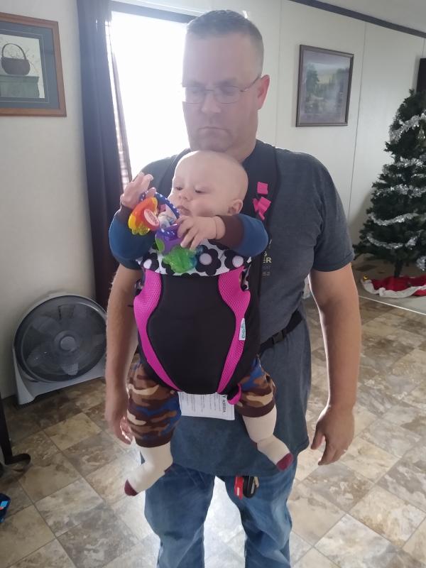 My husband and little one posing for the pics