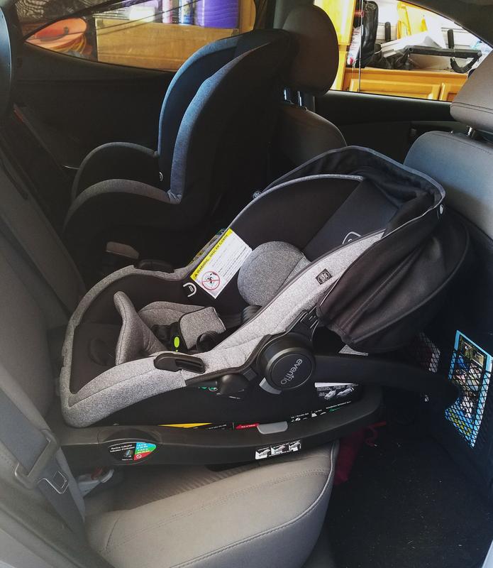 car seat on the base