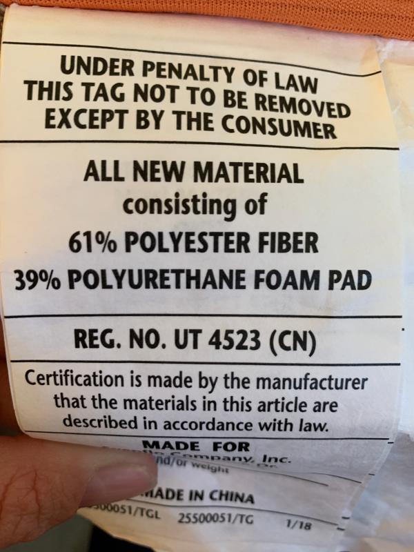 Not made of cotton, which is great!