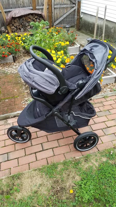 evenflo folio3 stroll and jog travel system with litemax 35 infant car seat