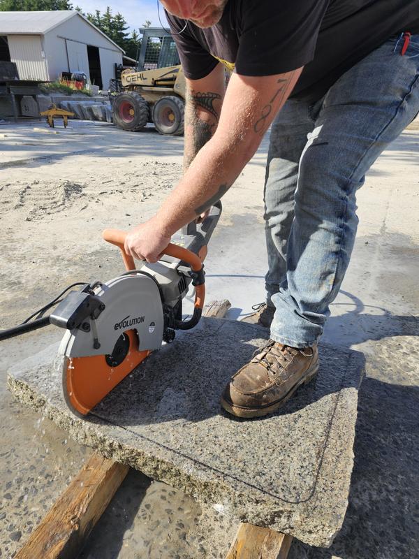 Trying to cut granite.