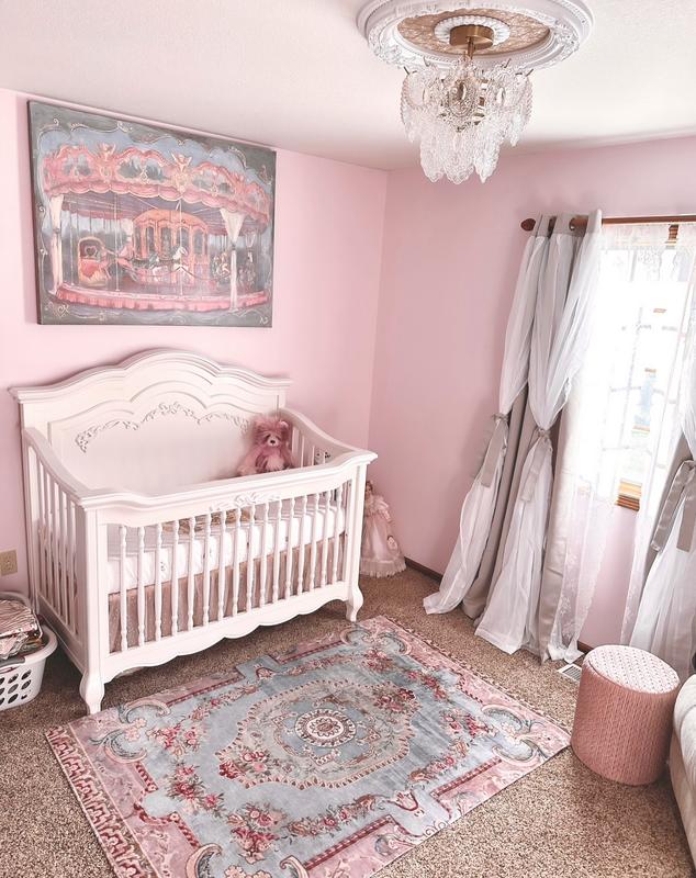 Evolur aurora 2024 crib blush pink