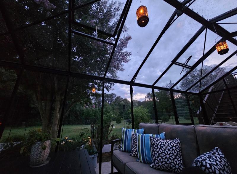 Evening under the solar lights