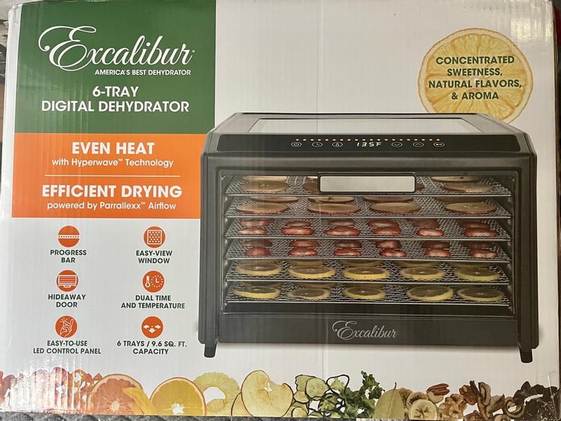 Excalibur 2900ECB Electric Food Dehydrator Machine with Adjustable  Thermostat, Accurate Temperature Control and Fast Drying, 400 W, 9 Trays,  Black