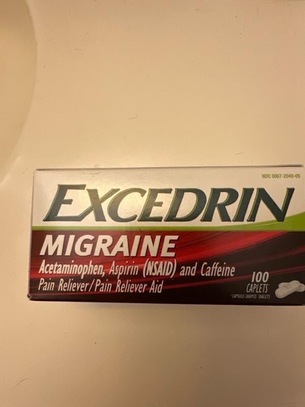 600 Caplets Excedrin Migraine Acetaminophen Aspirin Caffeine Pain