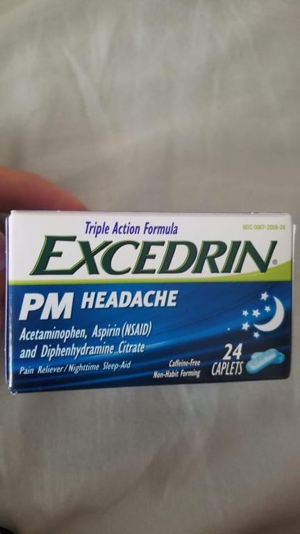 Excedrin Triple Action Headache Relief Caplets, PM