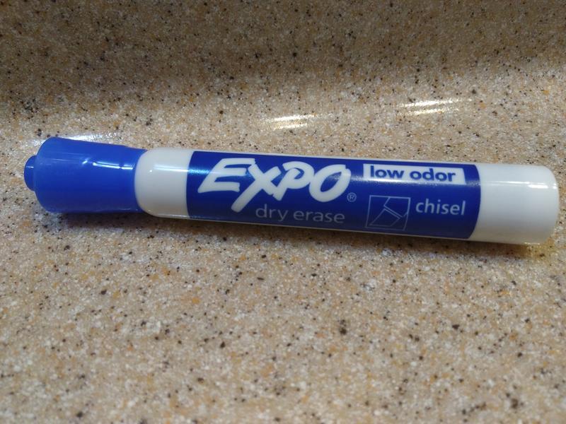 EXPO Low-Odor Dry-Erase Markers, Chisel Point, Blue, Pack Of 12