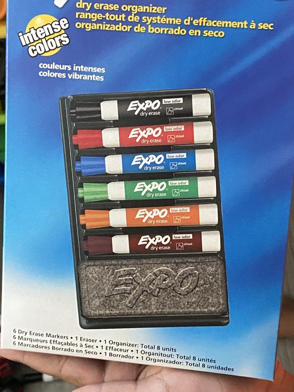 Expo Tank Dry Erase Marker, Chisel Tip, Assorted Colors, 12