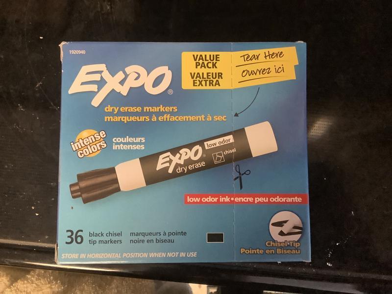 EXPO Low Odor Dry Erase Markers, Fine Tip - Office Pack, Assorted Colors,  36/Pack - Sam's Club