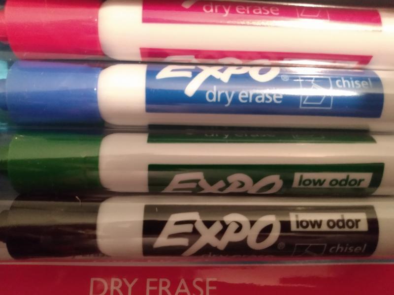 EXPO Dry Erase Marker Starter Set Chisel Tip, with Eraser and Cleaning Spray