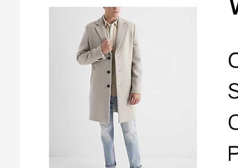 Wool-blend Notch Collar Topcoat | Express