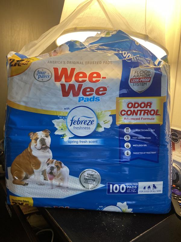 Wee Wee Odor Control with Febreze Freshness Pads Pet Supplies Plus