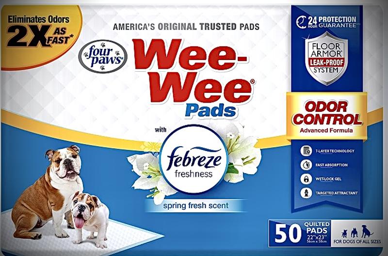 Wee-Wee Odor Control with Febreze Freshness Pads for Dogs, Count