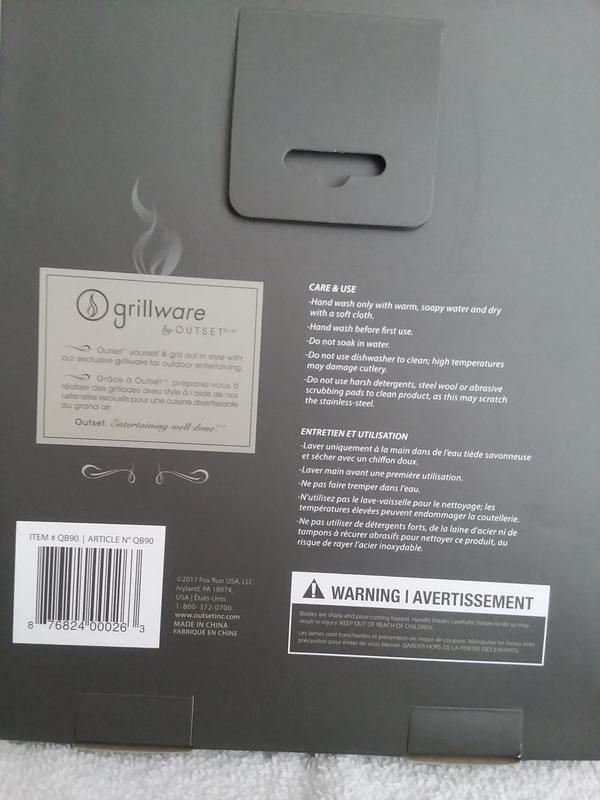 Back of package