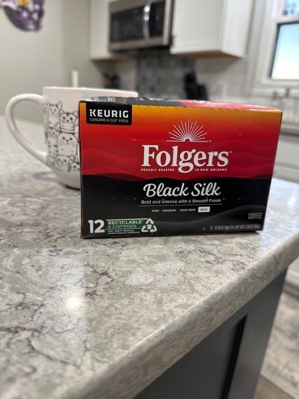 Buy Folgers Black Silk Coffee, Dark Roast, Keurig K-Cup Pods, 12 ct from  Dollar General - Instore