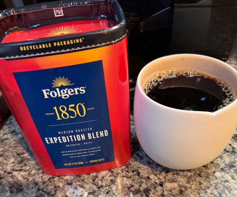 Buy Folgers 1850 Expedition Blend Ground Coffee, Medium Roast, 12