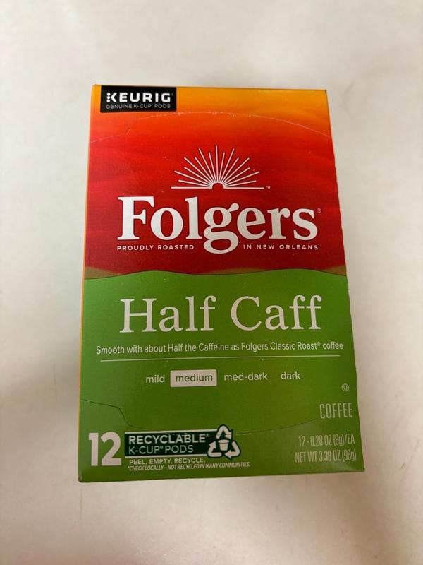 Folgers half caff k cups sale